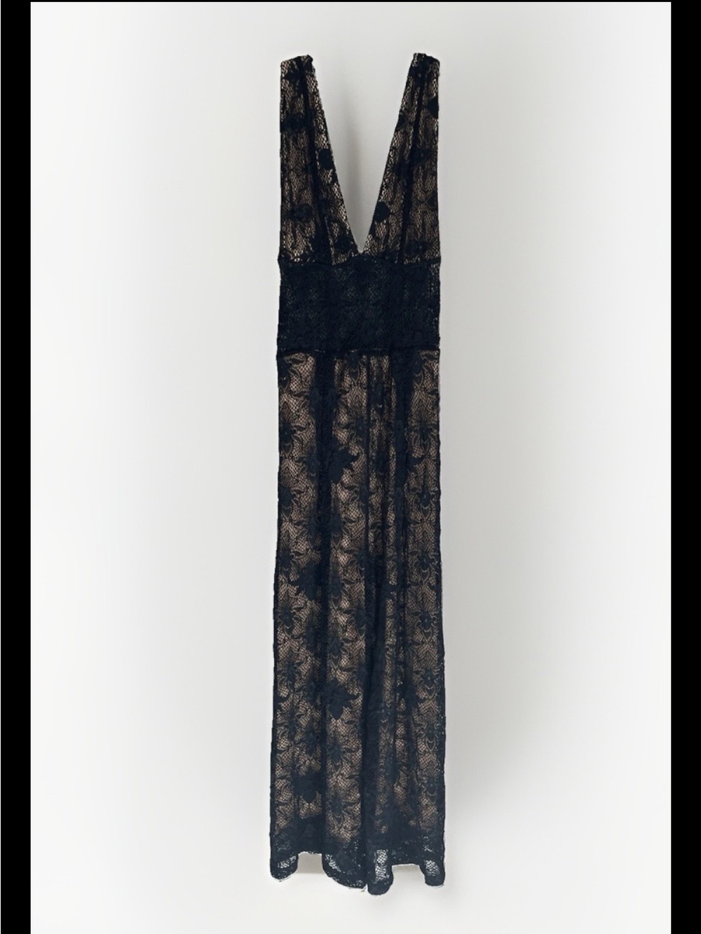 Nightcap Clothing Free People Black Floral Lace Jumpsuit Sz 4 NWT Boho Wedding